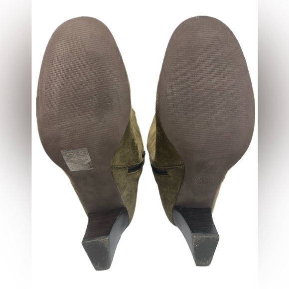 Michael Kors/ Burke/Olive/ Genuine Suede Knee High Boots - Picture 13 of 16